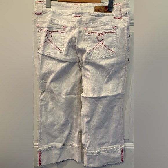 O’Neill White Cargo Pants with Pink Accents - Picture 2 of 6